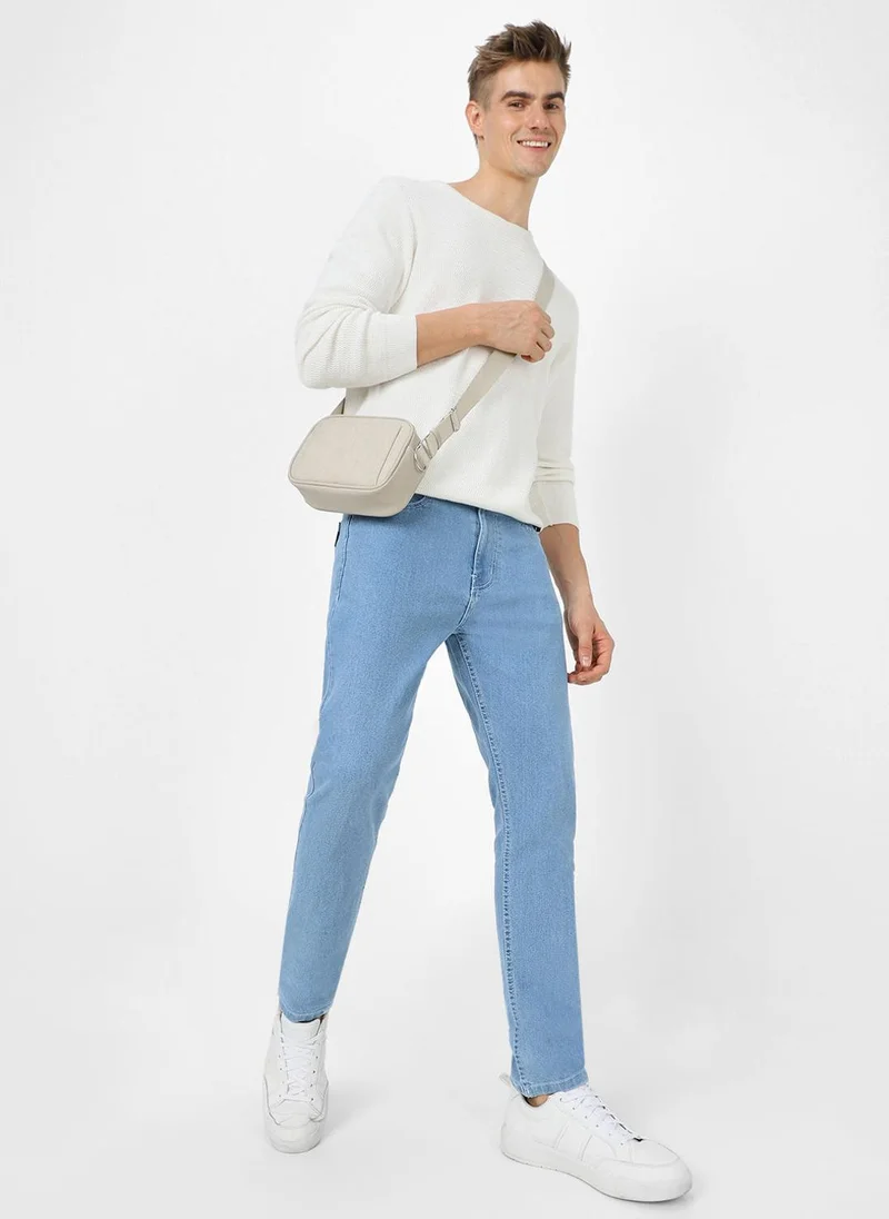 Urbano Fashion  Urbano Fashion Men's Light Blue Slim Fit Denim Jeans Stretchable for Men | Best Price UAE